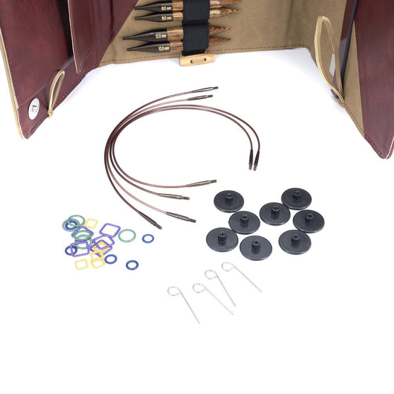 

Ginger Regal - Sett med Korte Utskiftbare Rundpinner - Bjørk - KnitPro
4