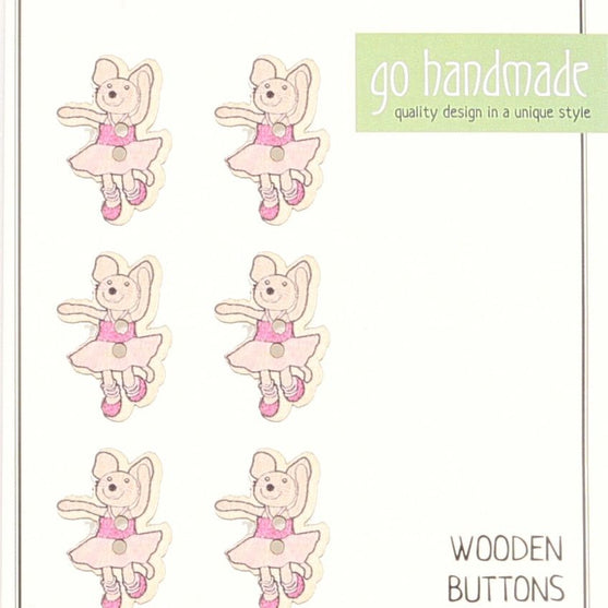 

Treknapper - Musen Emily - 6 stk. - Go Handmade
1