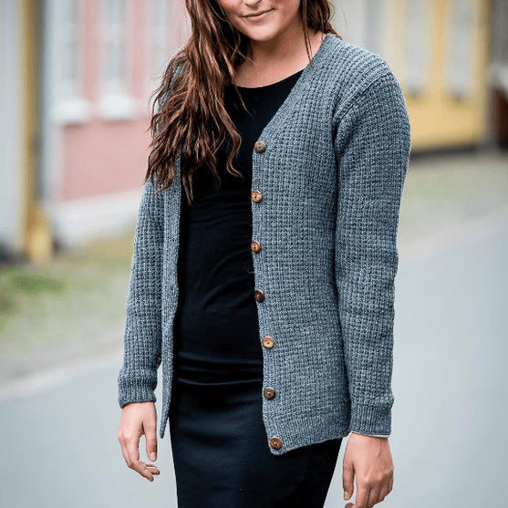 

1489 - Cardigan med V-hals
1