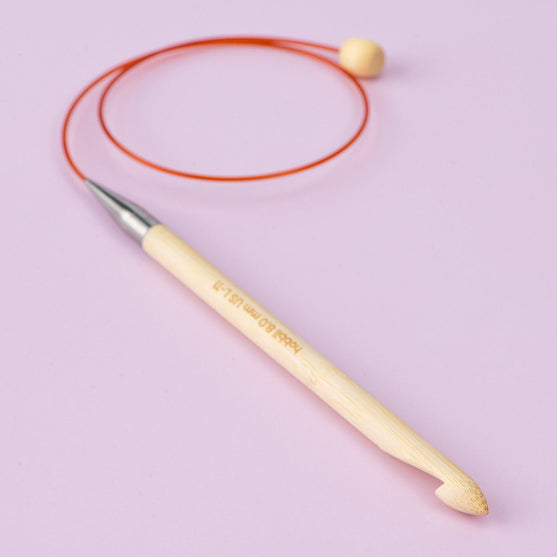 

Bamboo Tunisian Crochet Hook with Wire - 50 cm (20 in) - Hobbii
2