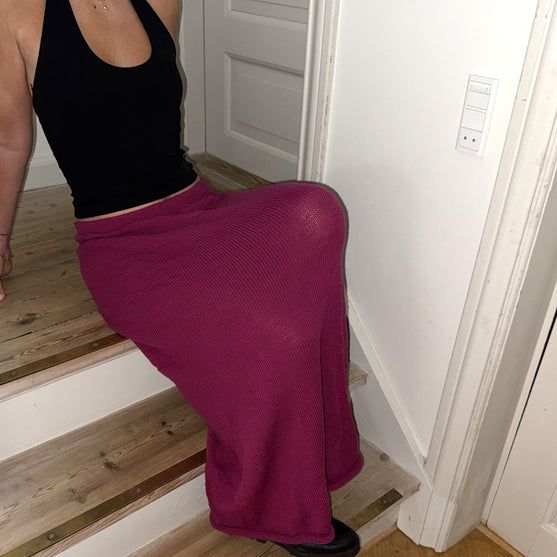 

A-formet Maxiskjørt - Maxiskjørt med lavt liv
1