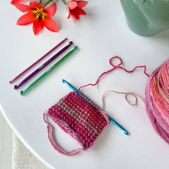 

Alu Dobbel Tunesisk Heklenålsett - 14 cm - Hobbii
4